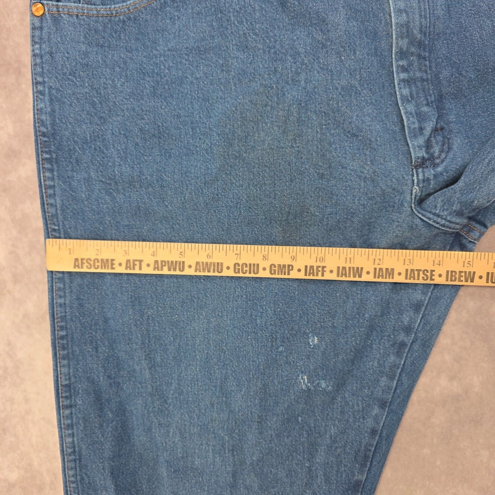 Wrangler 31MWZPW Relaxed Fit Jeans Mens 44x30 Blue Denim Workwear 100% Cotton - Picture 10 of 12